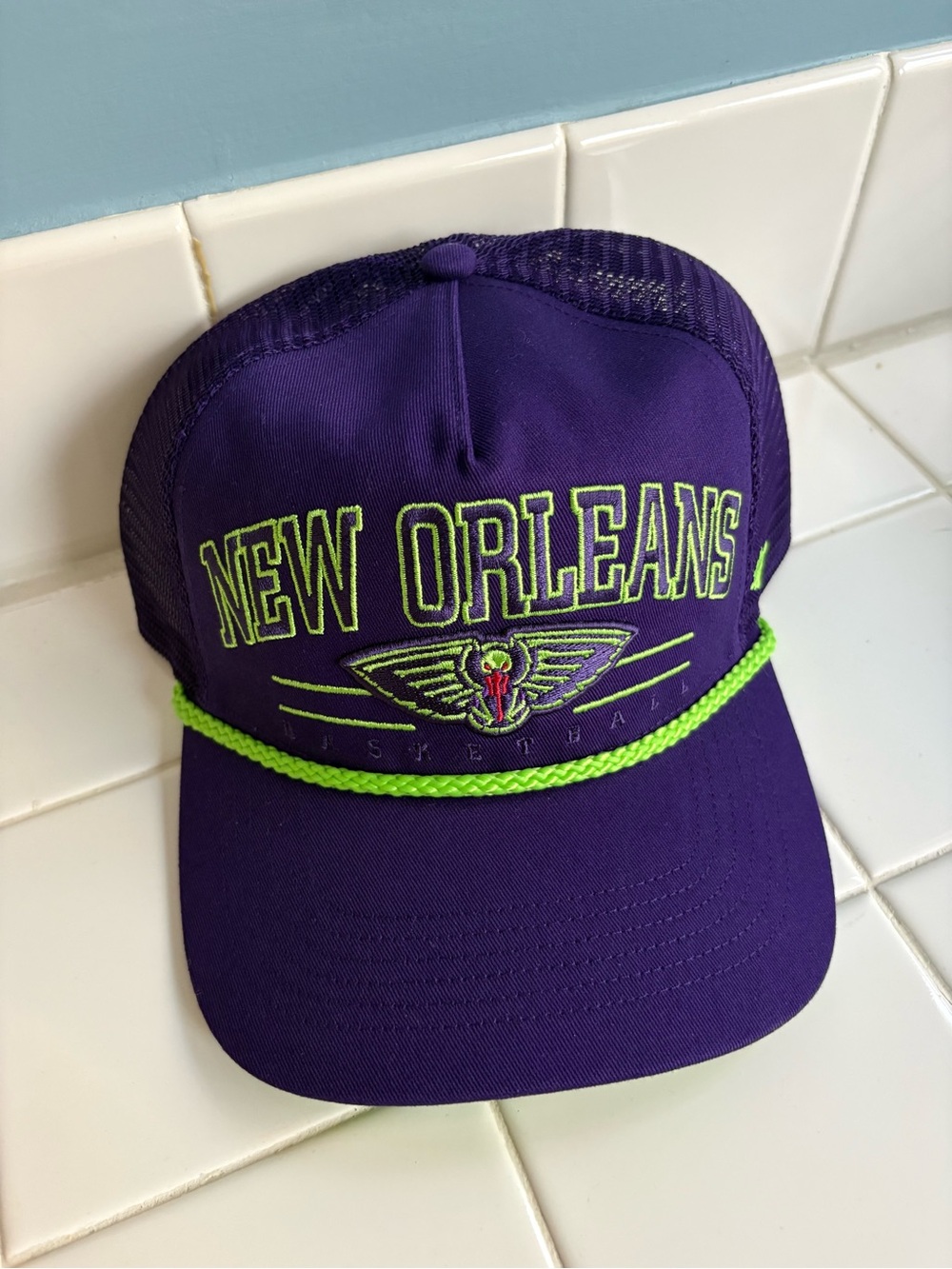 NWOT '47 Brand New Orleans Pelicans Basketball  Retro Wave Logo Snapback Hat NBA